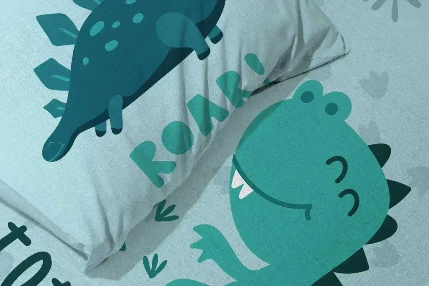 Dínós pamut gyerek ágynemű huzat szett