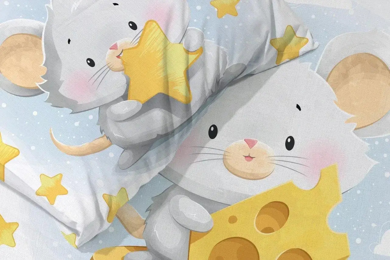 Egér mintás gyerek ágynemű szett