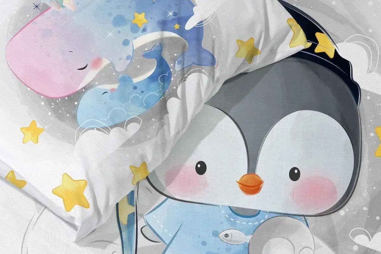 Pingvin gyerek ágyneműhuzat 100x135 cm