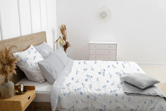 Virágos pamut ágynemű garnitúra