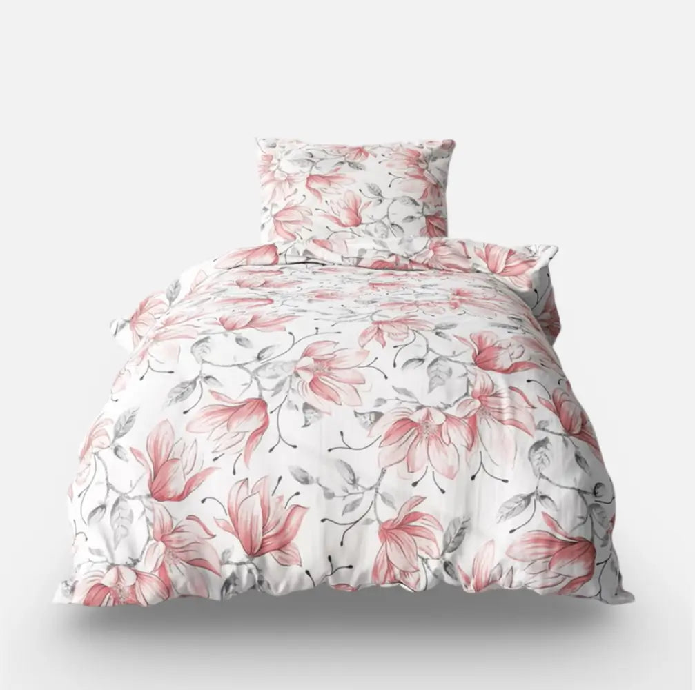 Virágmintás pamut ágynemű szett 90x200 cm