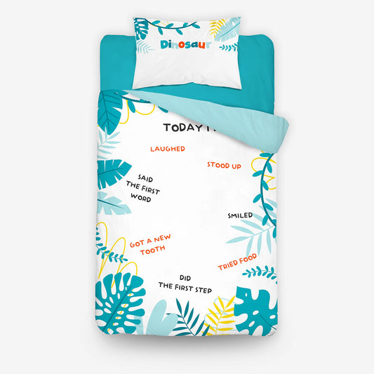 Ovis ágyneműhuzat hátoldala dinoszauruszos mintával