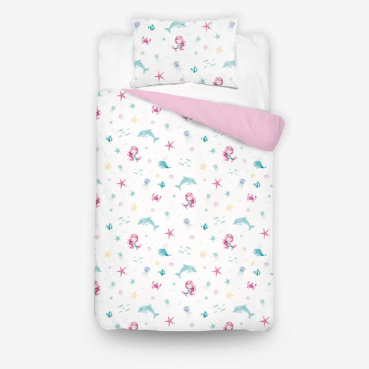 Ovis ágyneműhuzat hátoldala sellős és delfines mintával