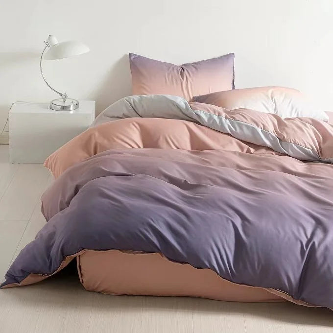 VIOLET 3 részes ágyneműhuzat pamut ágynemű szett 140x200 cm, elegáns ágynemű garnitúra stílusos hálószobába