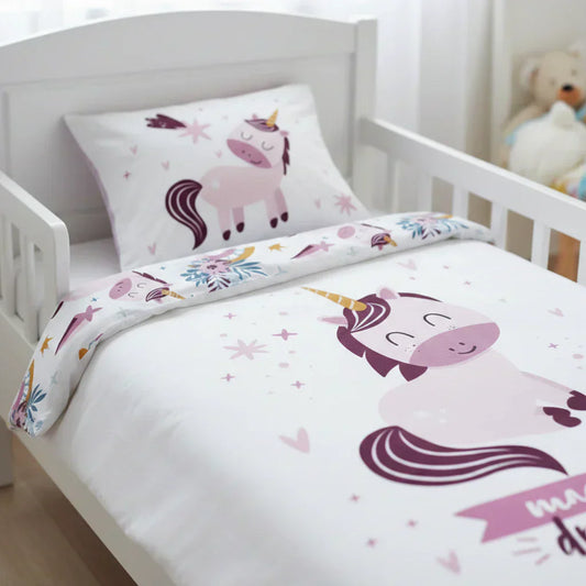 Unikornis ágynemű gyerekágyban