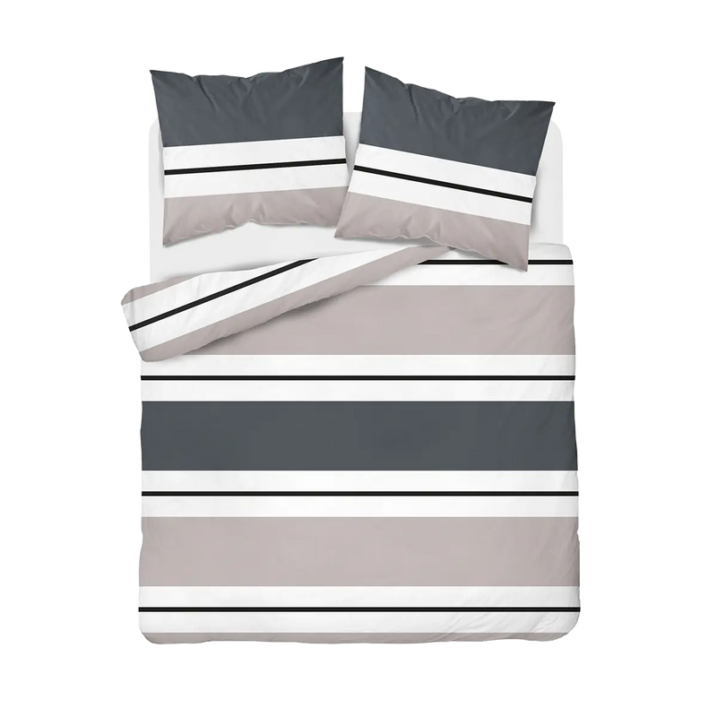 Kék és bézs csíkos ágynemű