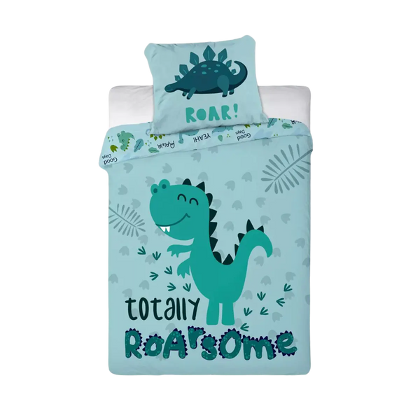 Kék ovis ágynemű dínós mintával