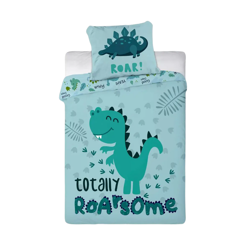 Kék ovis ágynemű dínós mintával