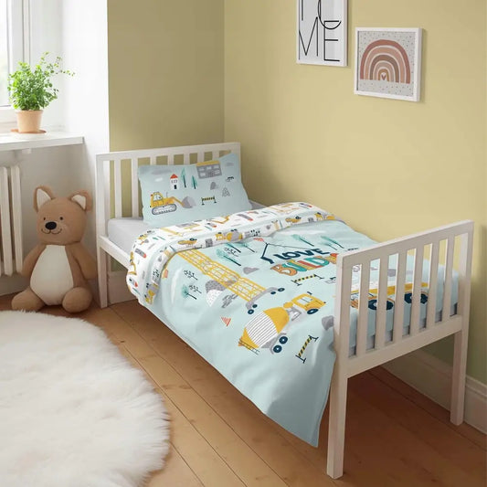 Pamut gyerek / ovis ágyneműhuzat - Munkagépes mintával 100x135 cm