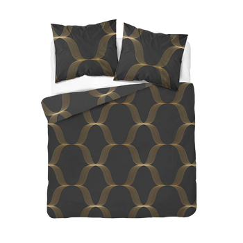 Ágyneműhuzat arany hulámos mintával 140x200 cm