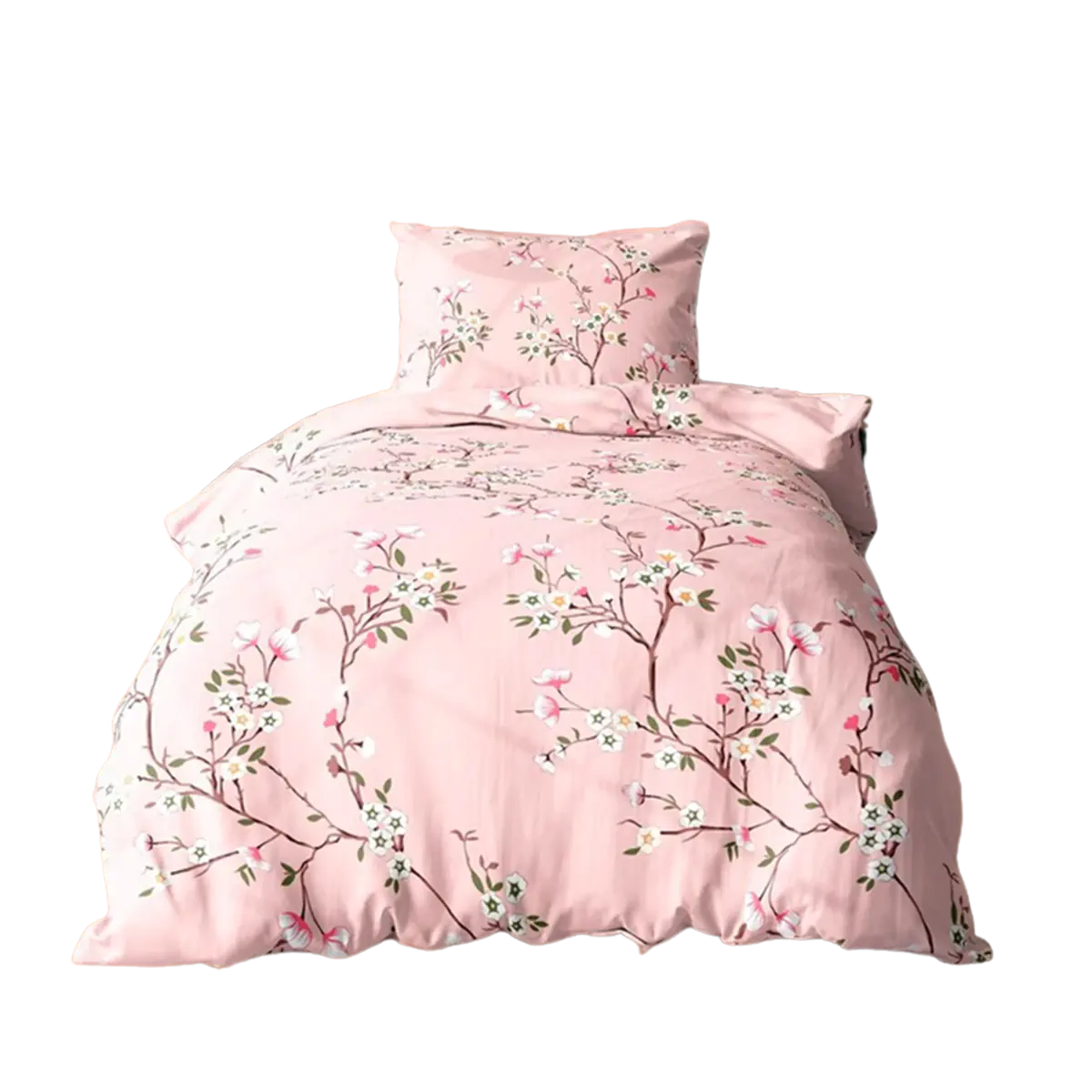 Rózsaszín ágyneműhuzat cseresznyevirágos mintával