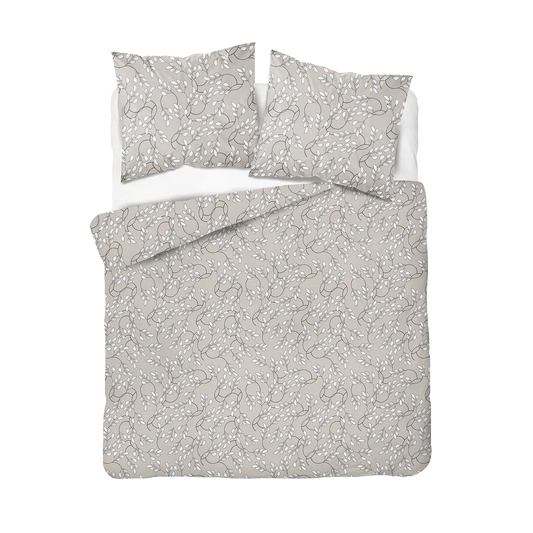 Ágyneműhuzat apró fehér leveles mintával 140x200 cm