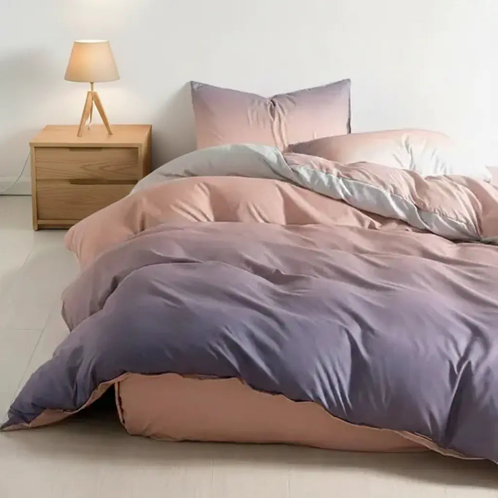 Ágynemű garnitúra lila színátmenetes mintával 140x200 cm