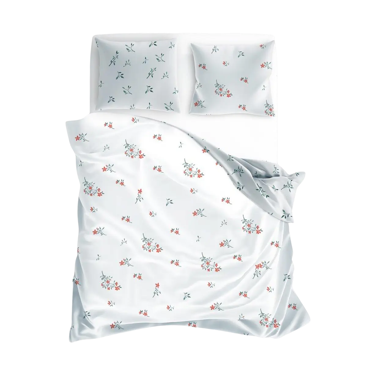 Ágyneműhuzat apró piros virágokkal 140x200 cm