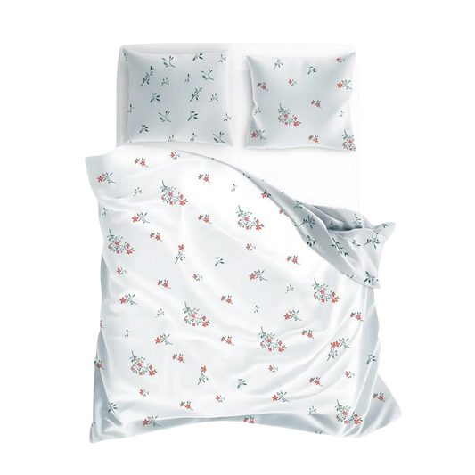 Ágyneműhuzat apró piros virágokkal 140x200 cm