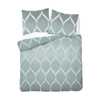 Ágynemű szett türkiz hullámos mintával 140x200 cm