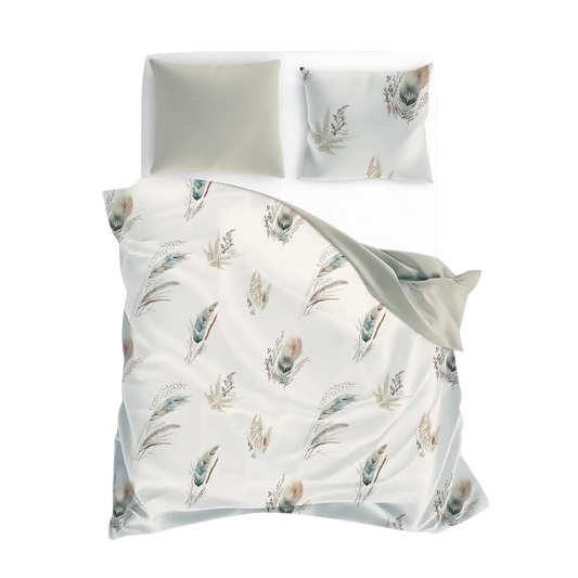 Ágyneműhuzat pamapafüves mintával 140x200 cm
