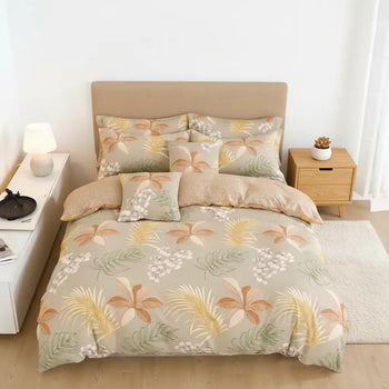 Ágynemű szett trópusi növény mintával 140x200 cm méretben