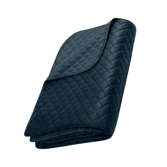 Kék steppelt ágytakaró