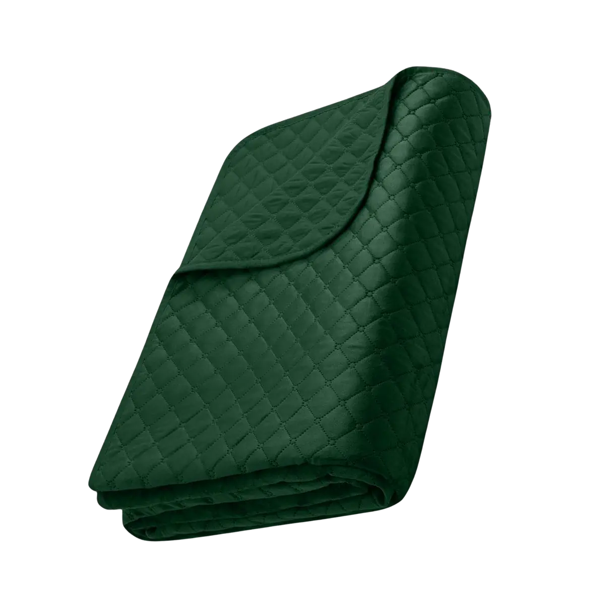 Zöld steppelt ágytakaró