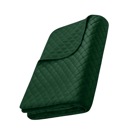 Zöld steppelt ágytakaró