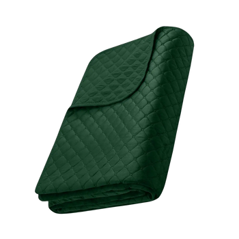 Zöld steppelt ágytakaró