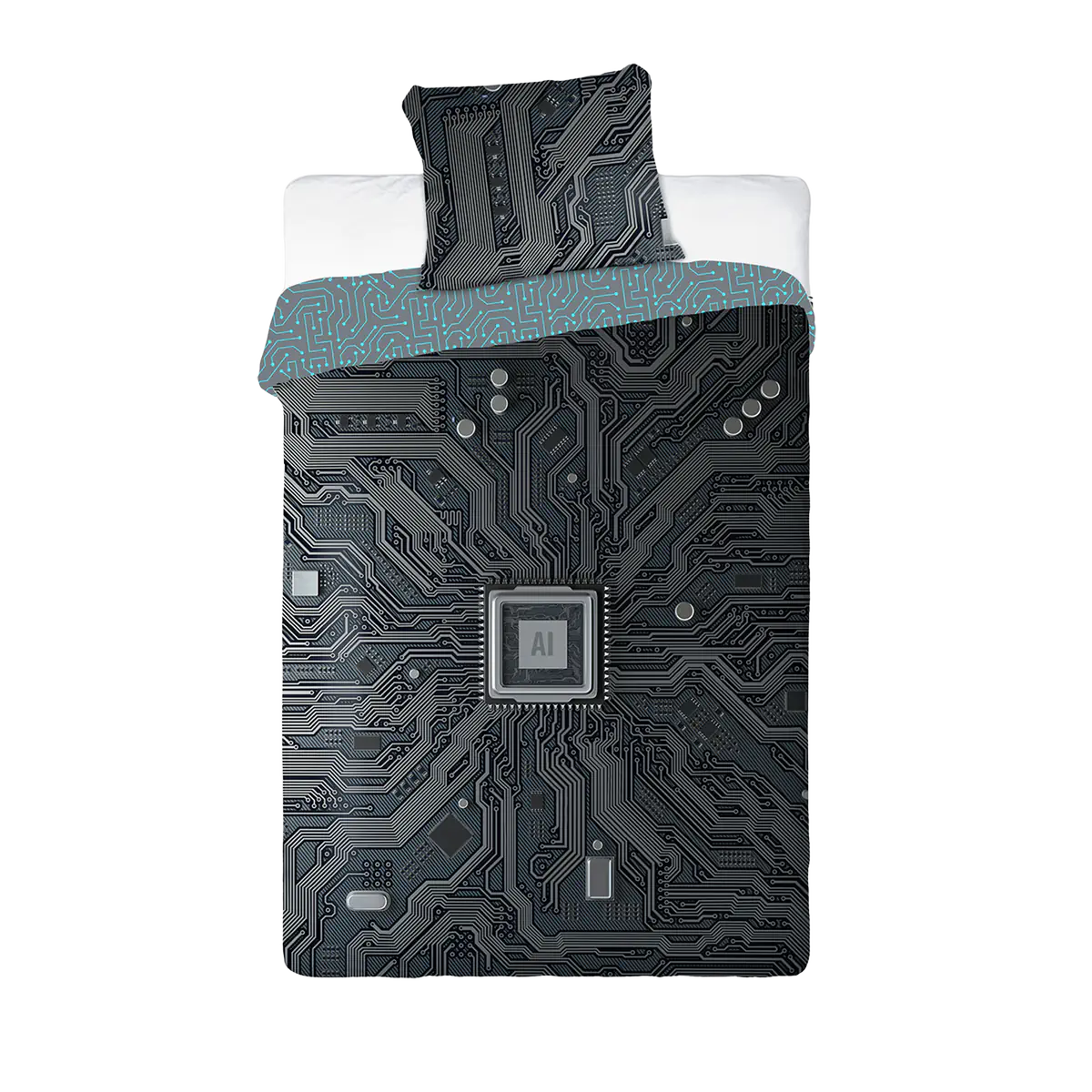 Világító ágynemű áramkörös mintával 140x200 cm