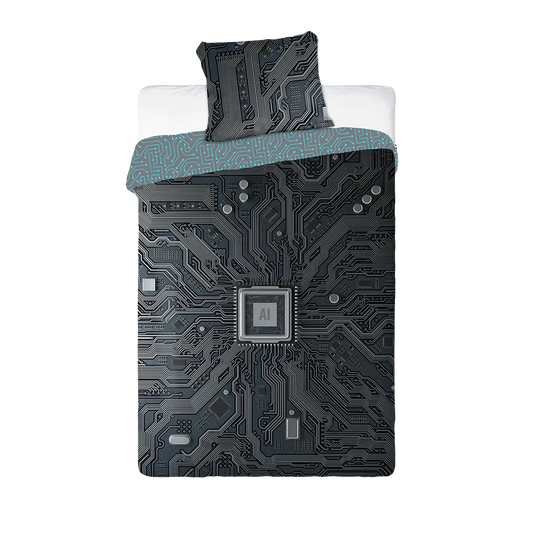 Világító ágynemű áramkörös mintával 140x200 cm