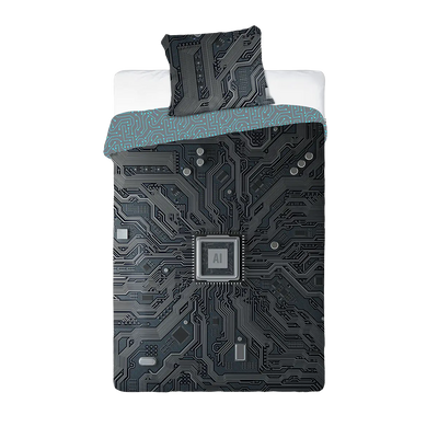 Világító ágynemű áramkörös mintával 140x200 cm