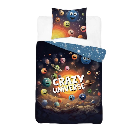 Világító ágynemű világűr mintával 140x200 cm