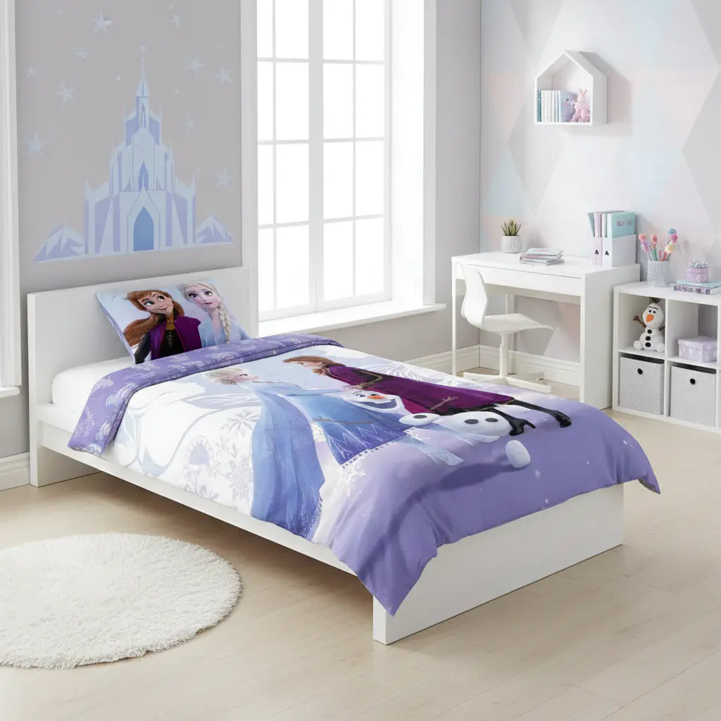 Jégvarázs mintájú gyerek ágynemű lányos gyerekszobában