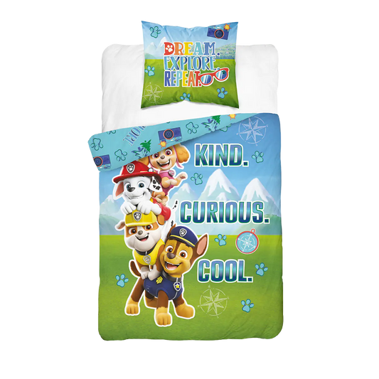 Világító ágynemű Mancs őrjárat mintával 140x200 cm