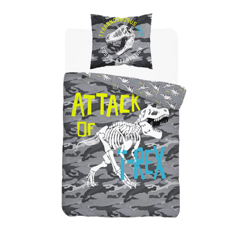 Világító ágynemű dínó mintával 140x200 cm