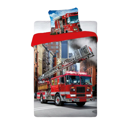 Gyerek ágynemű tűzoltós mintával 140x200 cm
