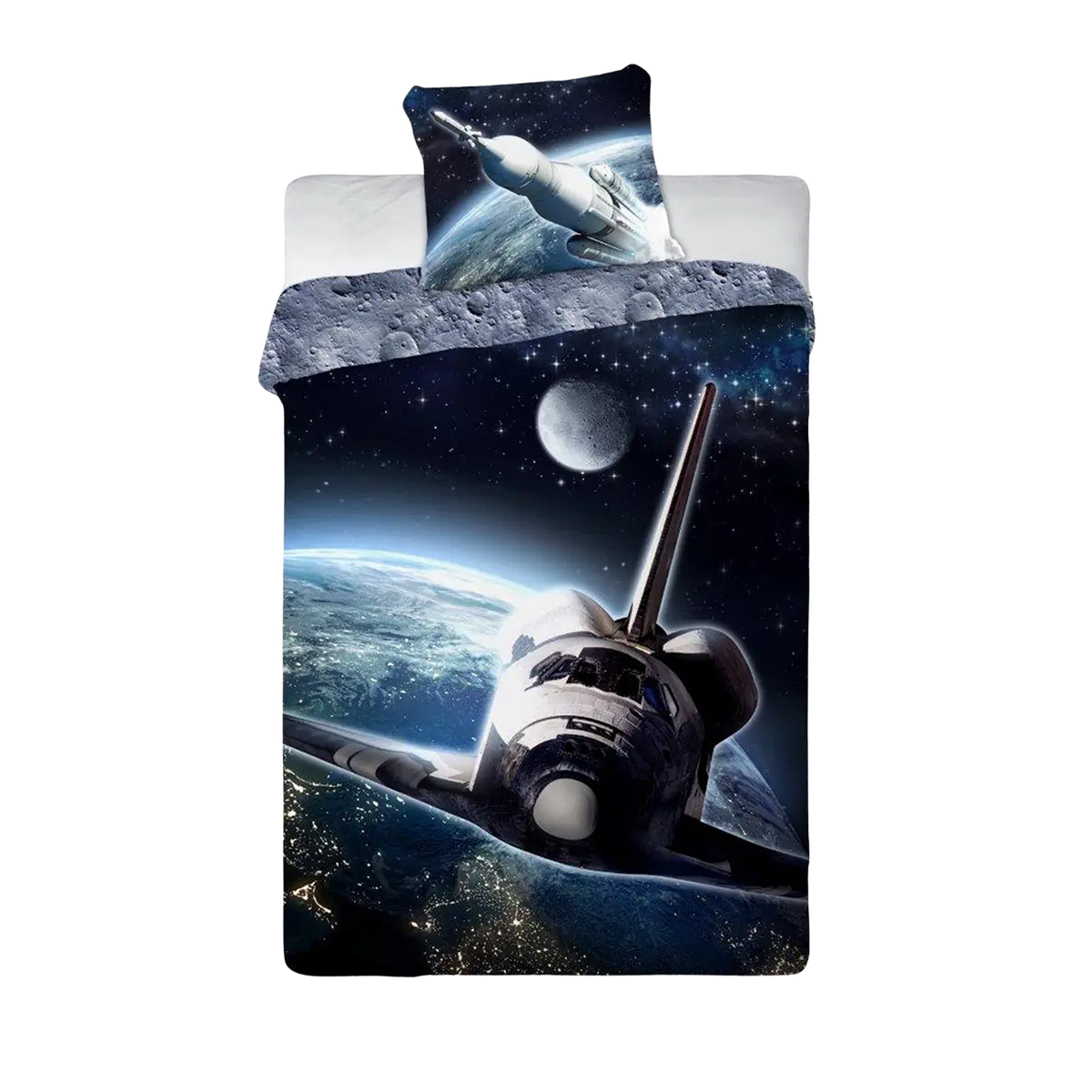 Gyerek ágynemű űrhajós mintával 140x200 cm