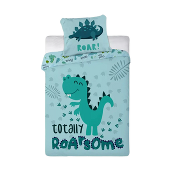 Ovis ágyneműhuzat kék dínós mintával 100x135 cm