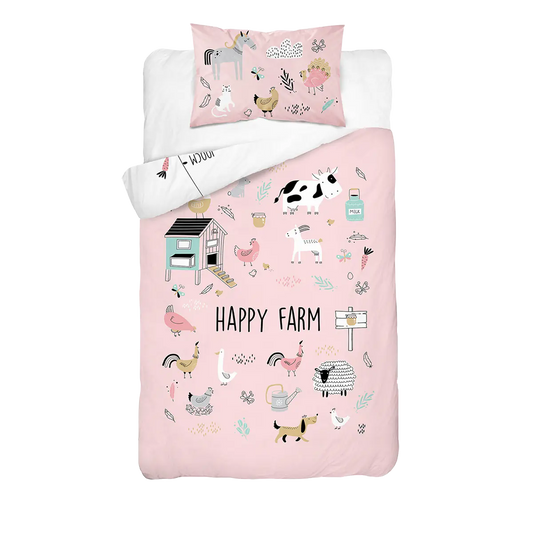 Ovis ágynemű farmos mintával rózsaszín 100x135 cm