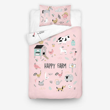 Ovis ágynemű farmos mintával rózsaszín 100x135 cm