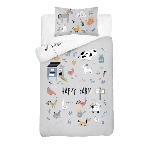 Ovis ágynemű farmos mintával szürke színben  100x135 cm