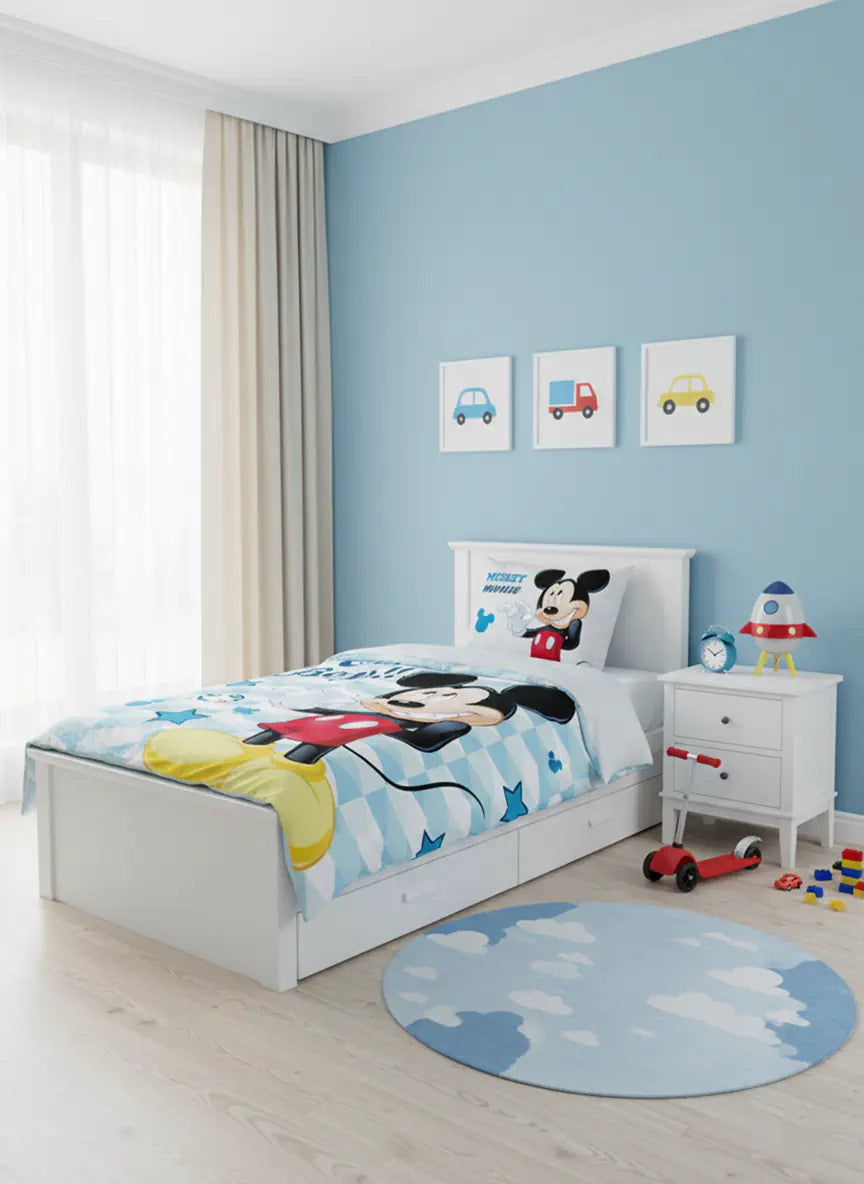 Mickey egeres ágyneműhuzat 100x135 cm gyerekszobában távolról