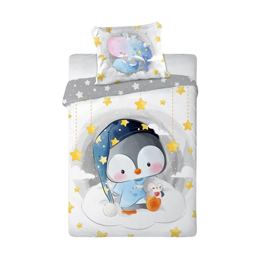 Ovis ágynemű pingvines mintával 100x135 cm