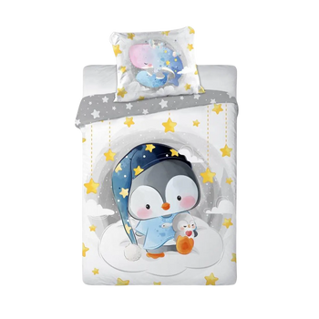 Ovis ágynemű pingvines mintával 100x135 cm