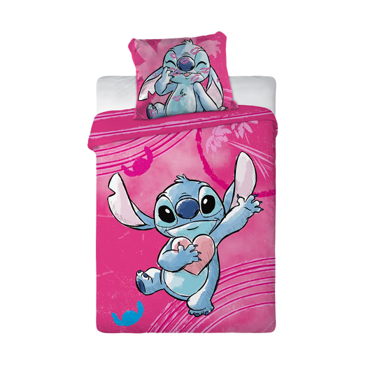 Stitch ágynemű rózsaszín 100x135 cm