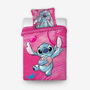 Stitch ágynemű rózsaszín 100x135 cm
