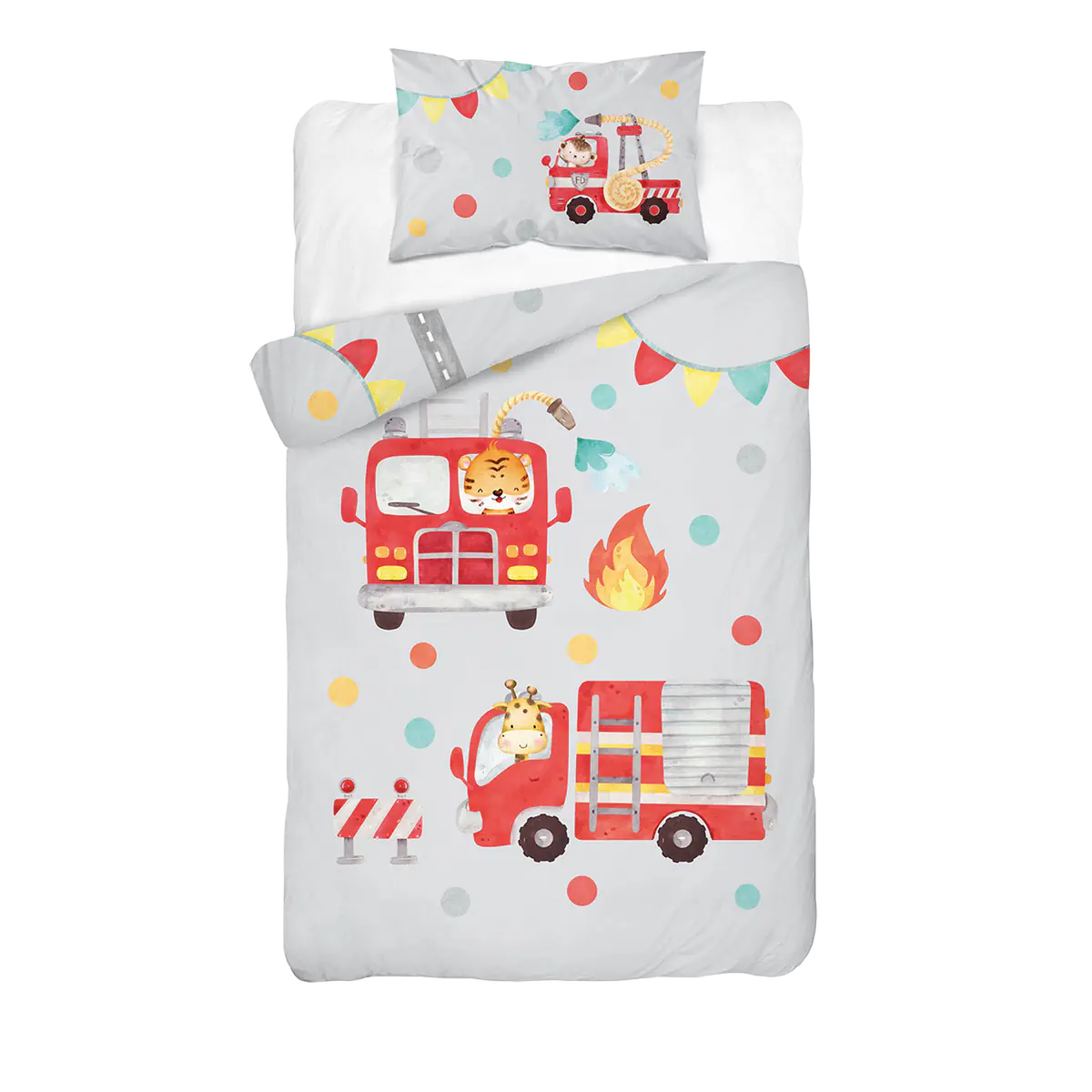 Ovis ágynemű tűzoltóautós mintával  100x135 cm