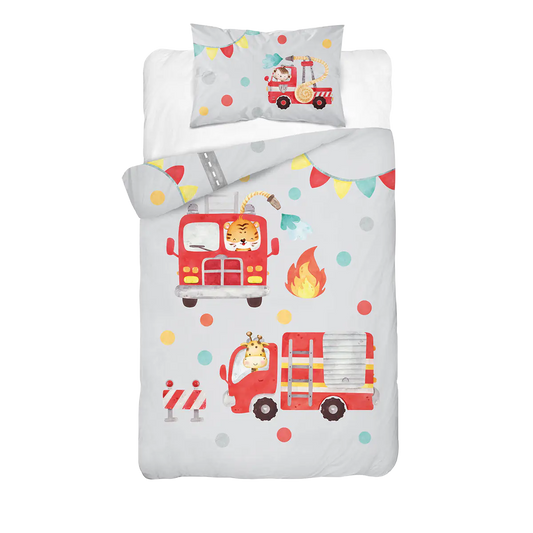 Ovis ágynemű tűzoltóautós mintával  100x135 cm