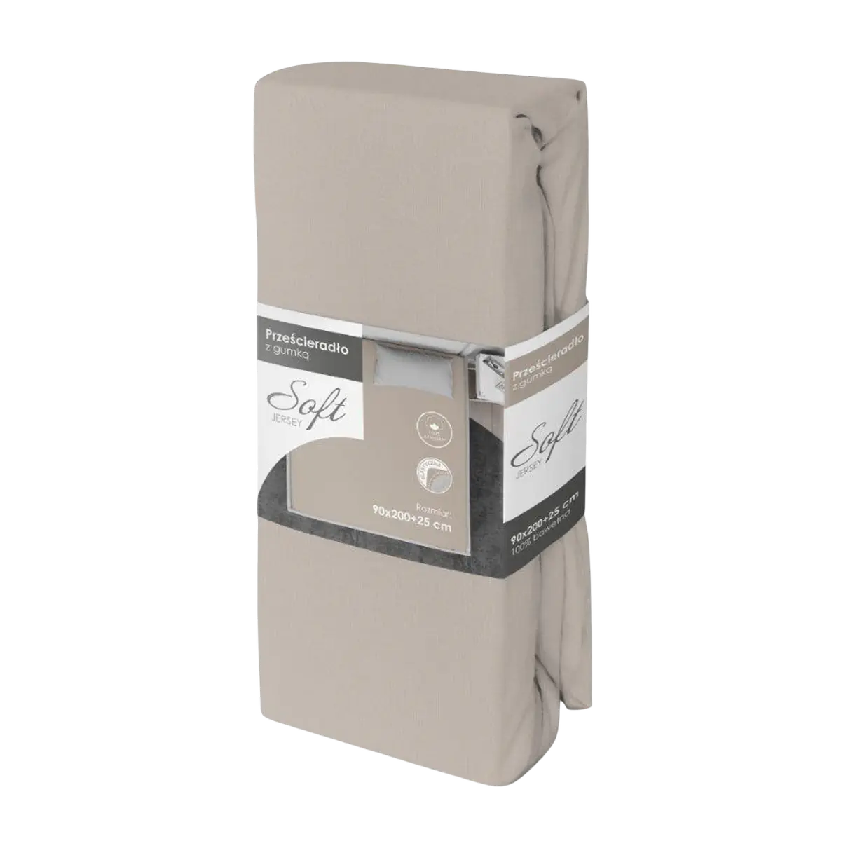 Pamut jersey gumis lepedő szürke színben