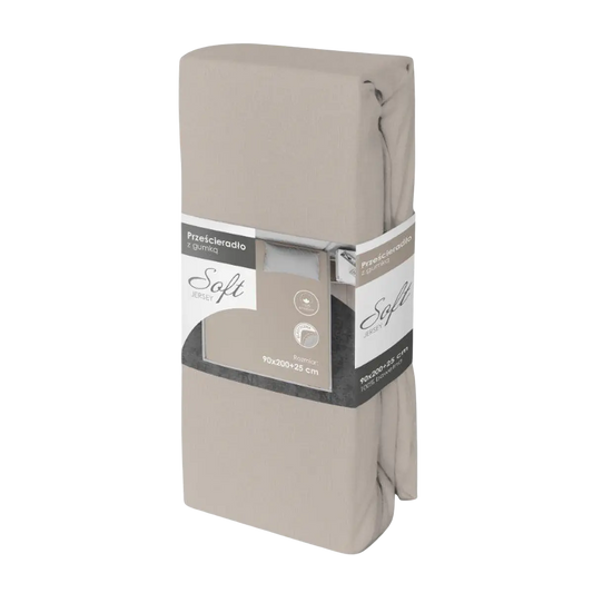 Pamut jersey gumis lepedő szürke színben